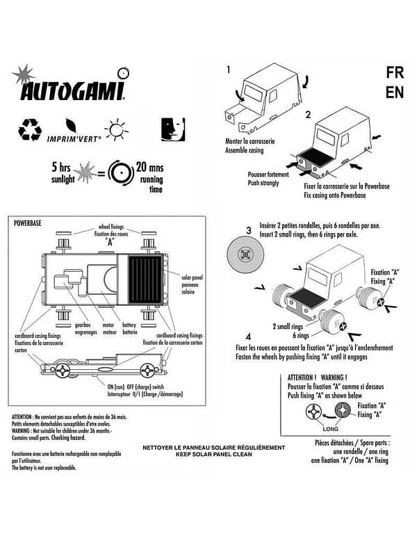 litogami autogami auto van karton op zonne energie 2