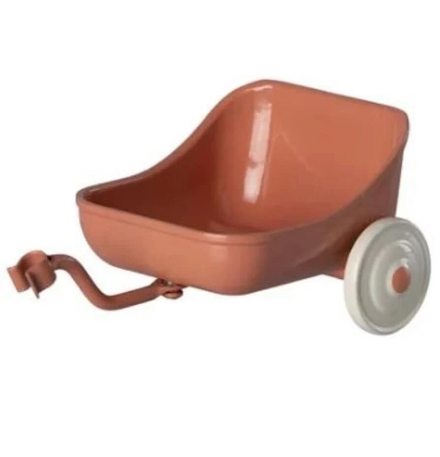 Maileg, coral tricycle hanger mouse