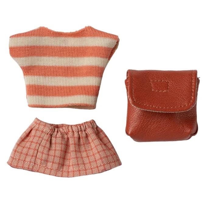 Clothes and bag, big sister mouse – coral