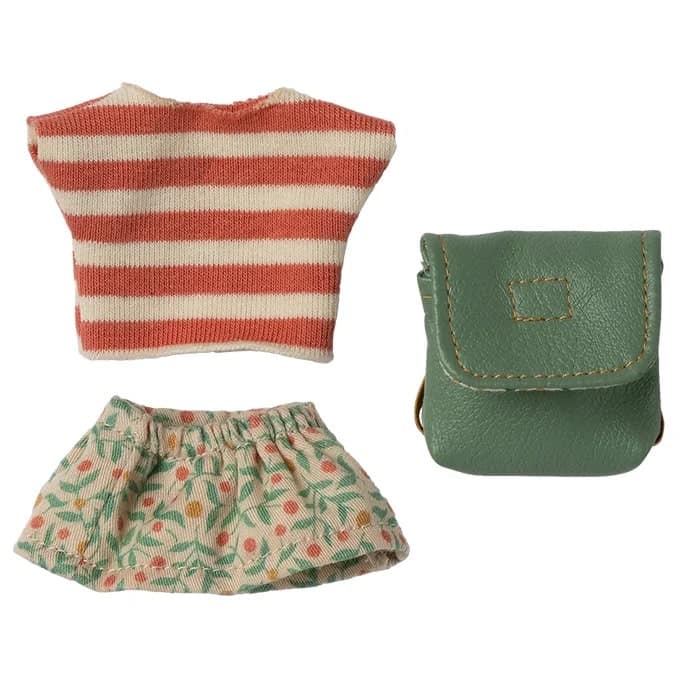 Clothes and bag, big sister mouse – green