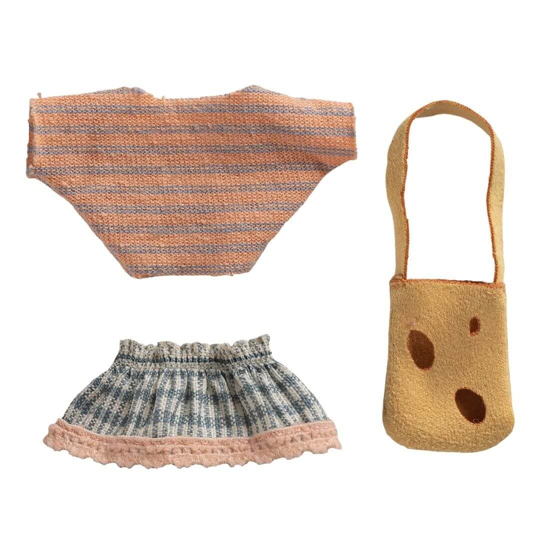 Clothes and bag, little sister mouse