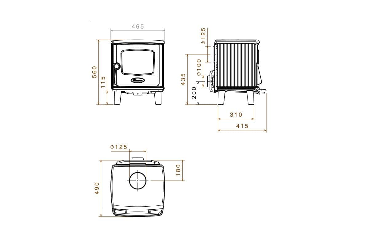  Dovre 325CB Houtkachel-line_image