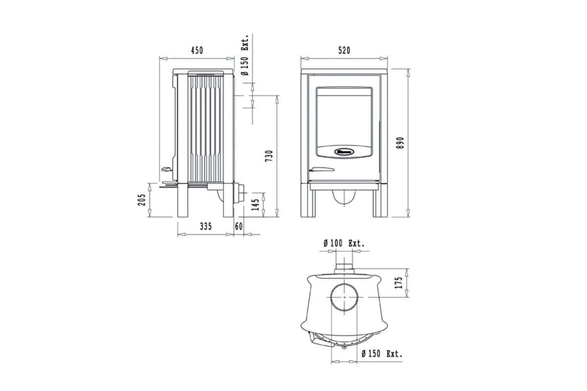  Dovre Astro 2/L houtkachel-line_image