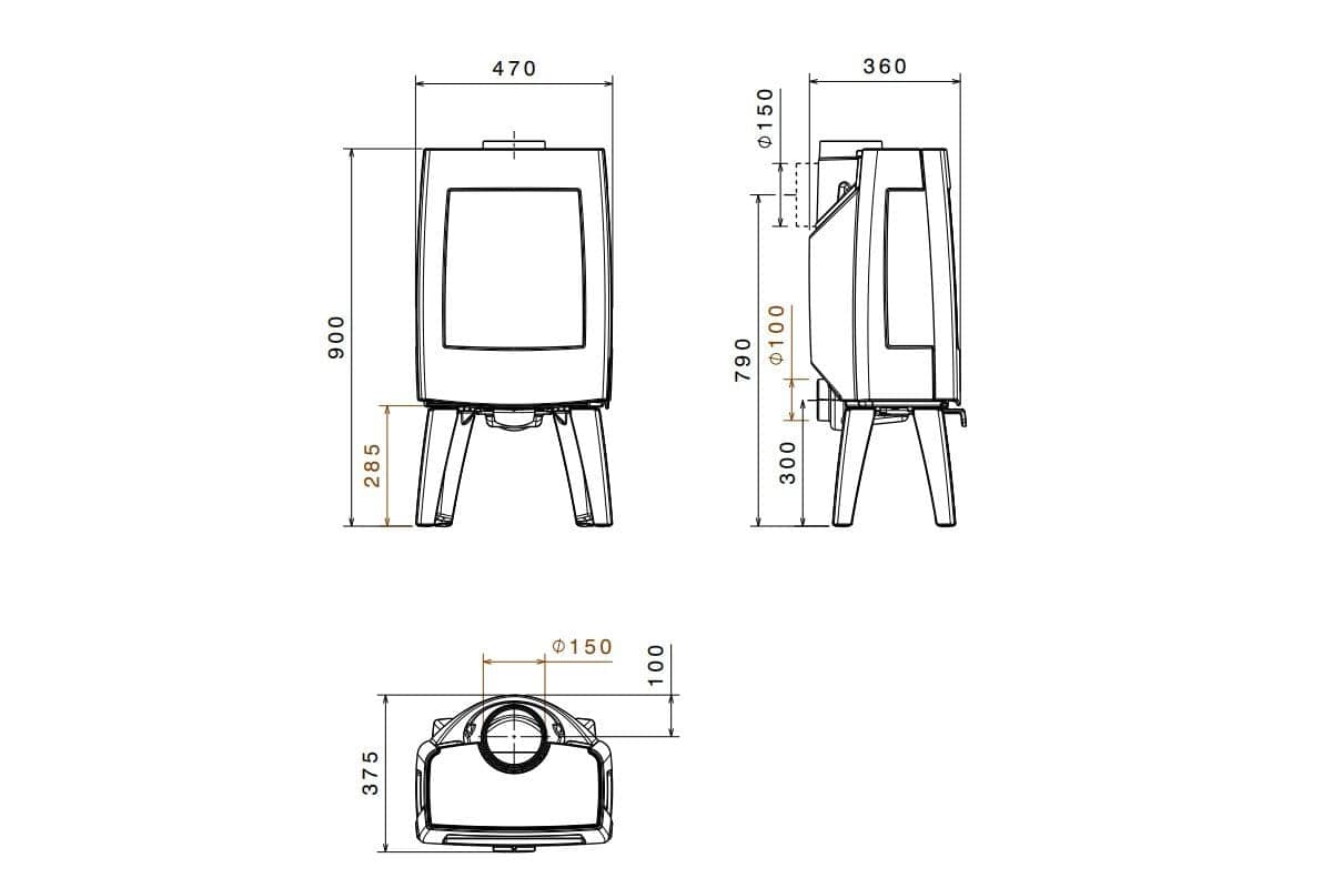  Dovre Sense 103 houtkachel-line_image