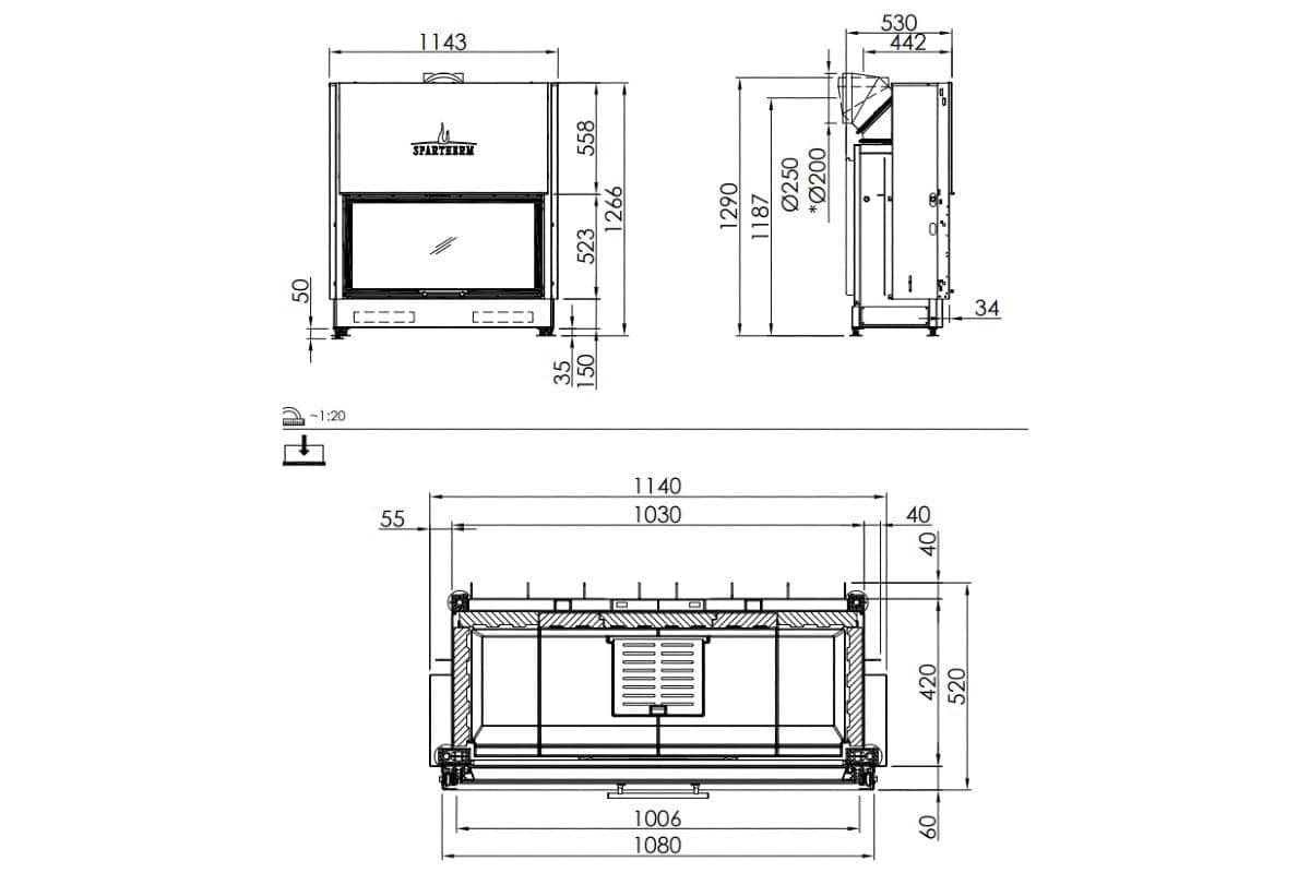 Spartherm Linear Front 100x51 (vaste greep)-line_image