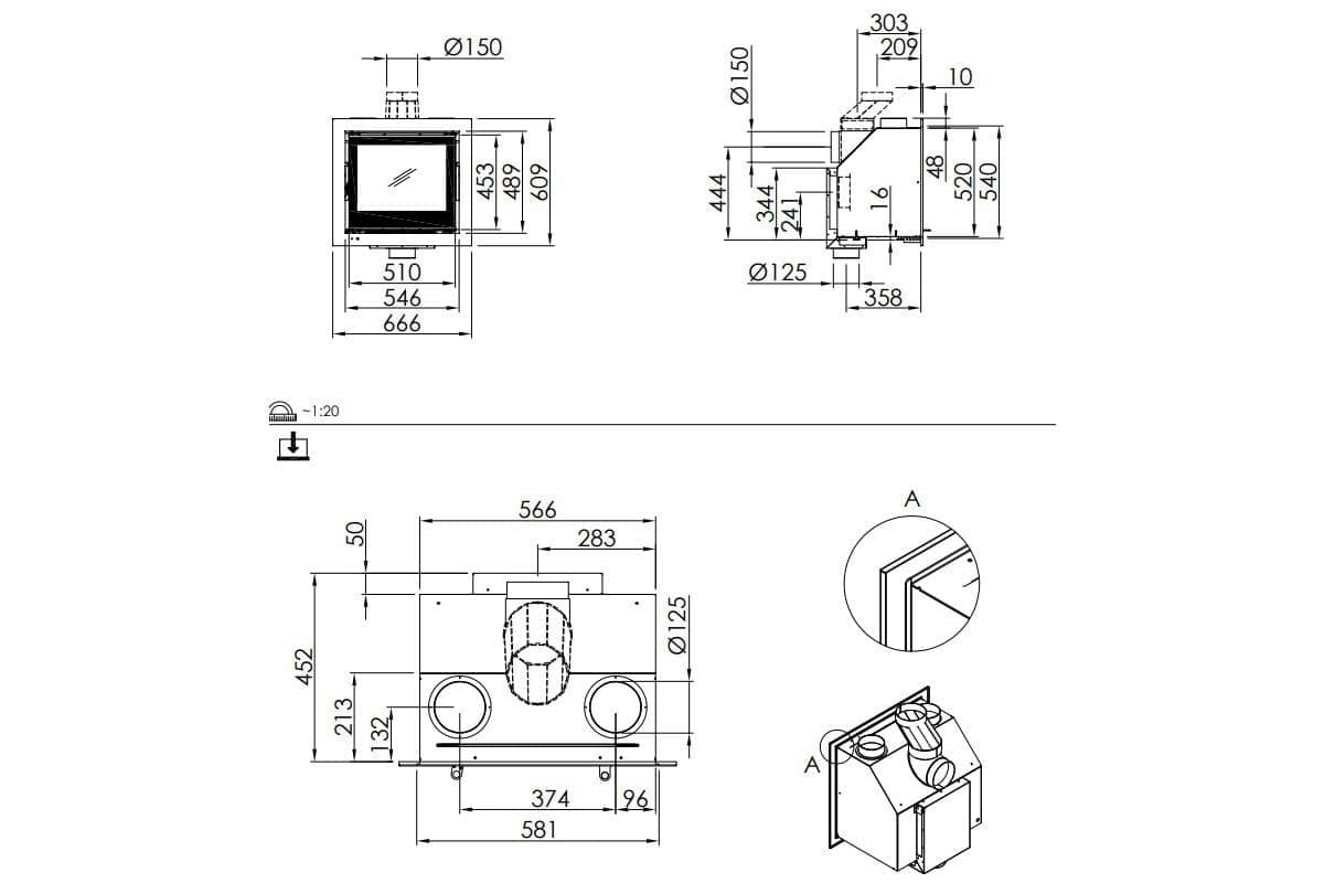 Spartherm Swing Inzet 51x45 (vaste greep)-line_image