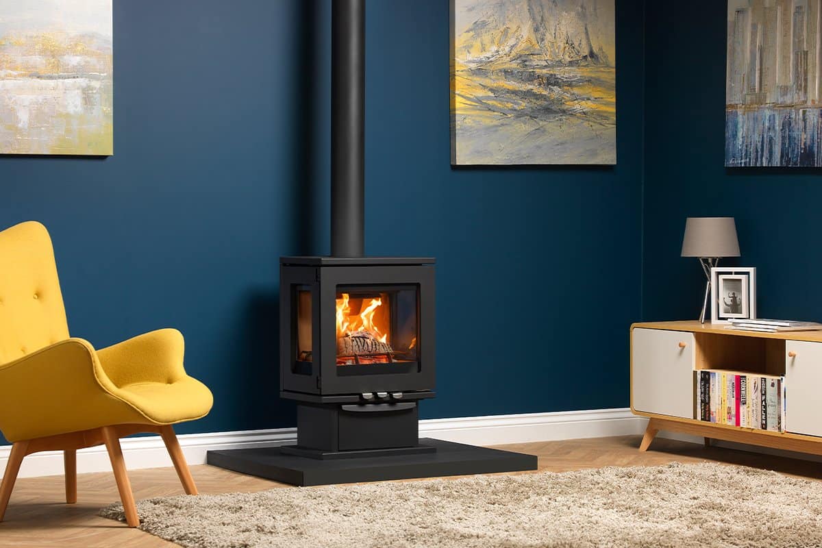  Charlton &amp; Jenrick Purevision LPV5 houtkachel op voetstuk-image