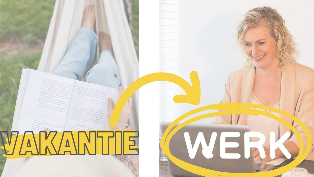 Je gaat op vakantie om uit te rusten. Gun jezelf een geleidelijkere overgang van vakantie naar weer vol focus aan het werk gaan, dus houd na je vakantie een schakeldag. In deze video vertel ik je wat ik doe op zo'n dag en wat dit me oplevert.