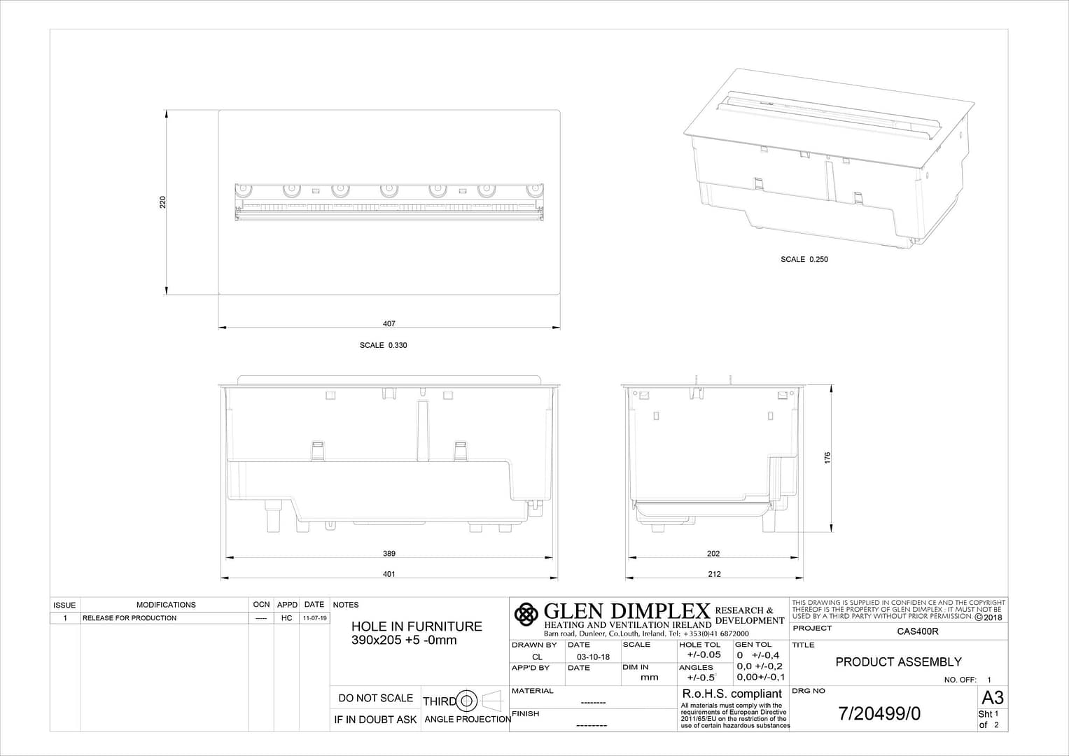 Dimplex Opti-myst Cassette 400 LED elektrische haard (excl. houtset) -line_image