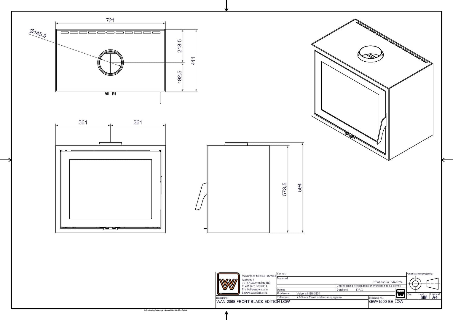  Wanders WAN-2068 Black Edition Low-line_image