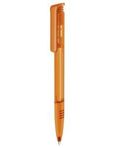 Senator pen with logo SUPER HIT CLEAR SG ORANGE 151 Senator pen with logo SUPER HIT CLEAR SG ORANGE 151 also available in other colors. Push ball pen Clear finish and soft grip. Equipped with a premium "Magic Flow" long capacity X20 (1.0 mm) refill giving a writing length of 1800m, in blue or black ink. We use different printing techniques to add your logo. Depending on the surface we can use embroidery, engraving, 360° imprint or screenprint.