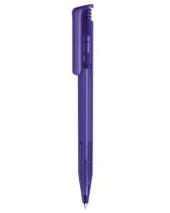 Senator pen with logo SUPER HIT CLEAR PURPLE 267 Quality Senator pen with your logo also available in other colors. Push ball pen Clear finish and polished clip. Equipped with a premium "Magic Flow" long capacity X20 (1.0 mm) refill giving a writing length of 1800m, in blue or black ink. We use different printing techniques to add your logo. Depending on the surface we can use embroidery, engraving, 360° imprint or screenprint.