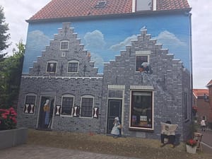 Foto: prachtige muurschildering (Maarstraat) in Zierikzee