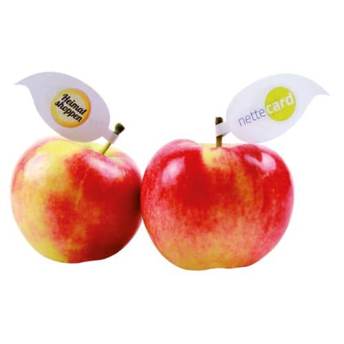 Gadget with logo Labels Gadget with logo Labels for vegetables & fruits. single-format open approx. 30 x 130mm. Incl. Digital-print one side 4-colours fullcolour. Depending on the surface we can use embroidery, engraving, 360° imprint or screen print.