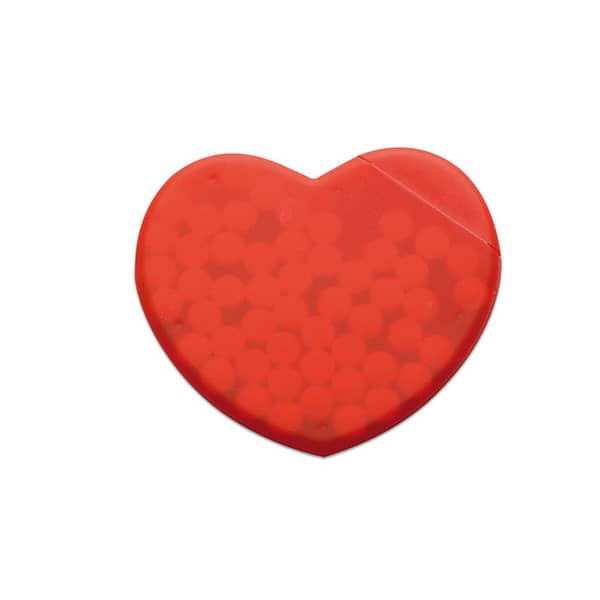 Heart shape peppermint box
