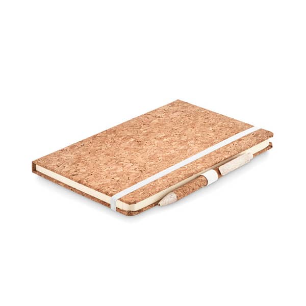 A5 cork notebook with pen