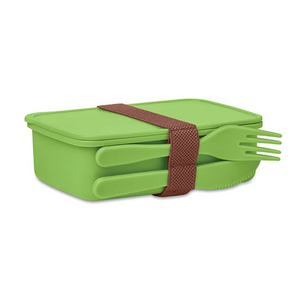 Lunch box with cutlery