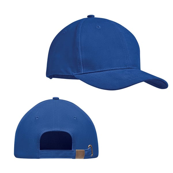Baseball cap with logo TEKAPO 6 panel baseball cap in brushed heavy cotton. With adjustable metal buckle with tuck-in slit. Size 7 1/4. Magnus Business Gifts anticipated on what society expects today: focus on corporate social responsibility.
