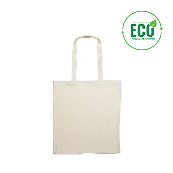 Tote bag with logo COTTONEL Tote bag with logo 180 gr/m². Shopping bag with long handles. Produced under a certified standard for the use of harmful substances in textile. Depending on the surface we can use embroidery, engraving, 360° imprint or screen print.