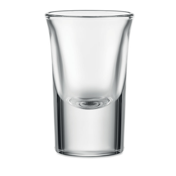 Gadget with logo shot glass SONGO Re-usable shot/shooter glass. Capacity: 28 ml. Available color: Transparent Dimensions: Ã˜4,5X7,1 CM Height: 7.1 cm Diameter: 4.5 cm Volume: 0.18 cdm3 Gross Weight: 0.125 kg Net Weight: 0.118 kg Magnus Business Gifts is your partner for merchandising, gadgets or unique business gifts since 1967. Certified with Ecovadis gold!