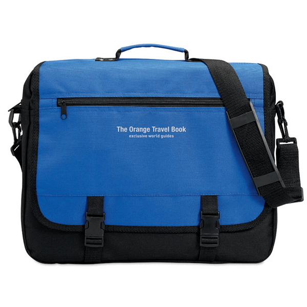 Gadget with logo Bag FLAPA Document flap bag with logo in 600D polyester with zipped main compartment and several pockets with an adjustable and detachable shoulder strap. Available color: Royal Blue, Black, Grey Dimensions: 40X10X32 CM Width: 10 cm Length: 40 cm Height: 32 cm Volume: 1.897 cdm3 Gross Weight: 0.448 kg Net Weight: 0.4 kg Magnus Business Gifts is your partner for merchandising, gadgets or unique business gifts since 1967. Certified with Ecovadis gold!