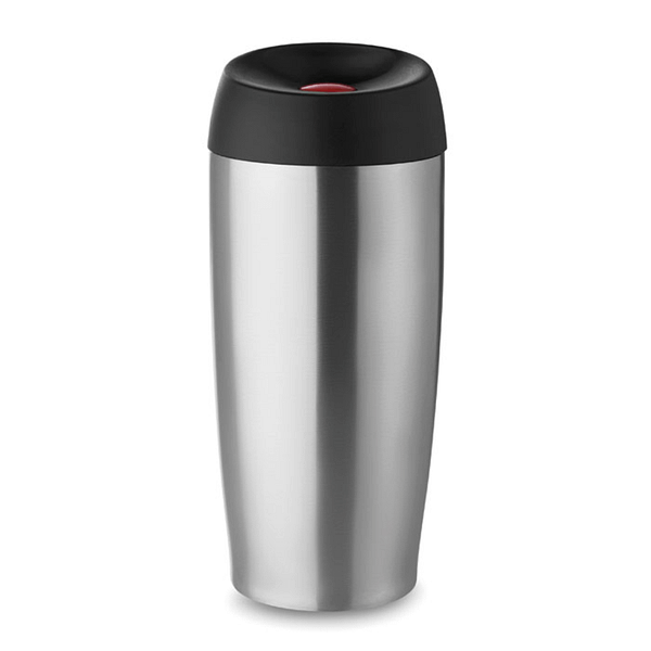 Cup with logo UPPSALA Double wall stainless steel travel cup with logo with securable PP lid that has a push function. Capacity: 350 ml. Leak free. Available color: Matt Silver Dimensions: Ã˜7,5X18.5CM Height: 18.5 cm Diameter: 7.5 cm Volume: 1.733 cdm3 Gross Weight: 0.363 kg Net Weight: 0.283 kg Magnus Business Gifts is your partner for merchandising, gadgets or unique business gifts since 1967. Certified with Ecovadis gold!