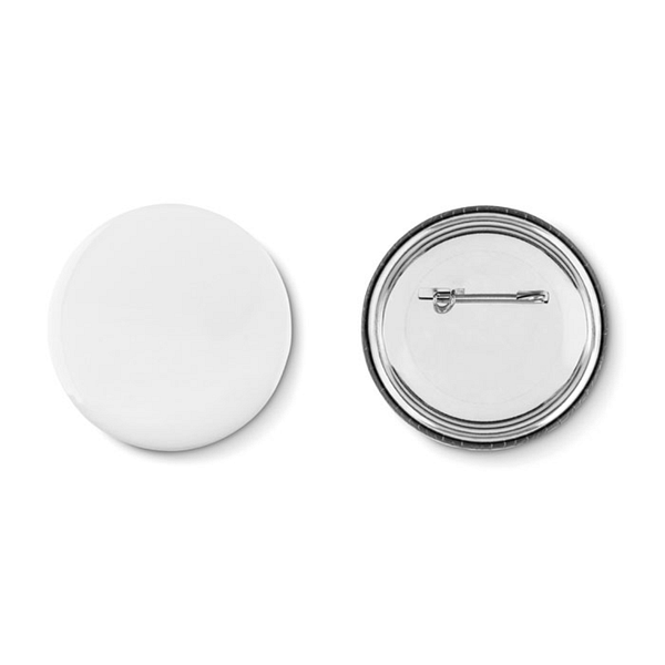 Gadget with logo PIN Pin button with paper inlay. Ã˜5,8 CM. Minimum order quantity 25 pieces. For unprinted orders the item comes unassembled. Available color: Matt Silver Dimensions: Ã˜6 CM Diameter: 6 cm Volume: 0.033 cdm3 Gross Weight: 0.011 kg Net Weight: 0.01 kg Magnus Business Gifts is your partner for merchandising, gadgets or unique business gifts since 1967. Certified with Ecovadis gold!