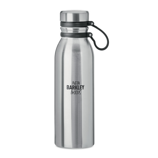 Thermos with logo ICELAND LUX Double walled stainless steel flask with silicone grip making it easy to carry. BPA free. Capacity: 600 ml. Leak free. Available color: Matt Silver Dimensions: Ã˜7X24CM Height: 24 cm Diameter: 7 cm Volume: 1.94 cdm3 Gross Weight: 0.394 kg Net Weight: 0.313 kg Magnus Business Gifts is your partner for merchandising, gadgets or unique business gifts since 1967. Certified with Ecovadis gold!
