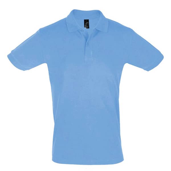 Polo shirt with logo Perfect Men Polo shirt with logo and ribbed 1x1 collar and cuffs, Reinforced neck seam. 2 Pearl buttons tone-on-tone, modern fit with side seam, spare button on the inside. Fabric details: 180g /m² 100% combed ring spun cotton. OEKO-TEX. Only sold with print. Depending on the surface we can use embroidery, engraving, 360° imprint or screen print.