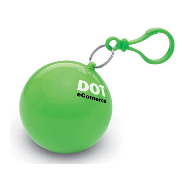 Poncho with logo Nimbus Transparent PE poncho wrapped in an AS ball shell with carabiner hook to hang on a belt or a bag. Dimensions: Ã˜6 CM Diameter: 6 cm Volume: 0.36 cdm3 Gross Weight: 0.055 kg Net Weight: 0.047 kg Available in red, orange, lime, bleu, white and black. Magnus Business Gifts is your partner for merchandising, gadgets or unique business gifts since 1967. Certified with Ecovadis gold!