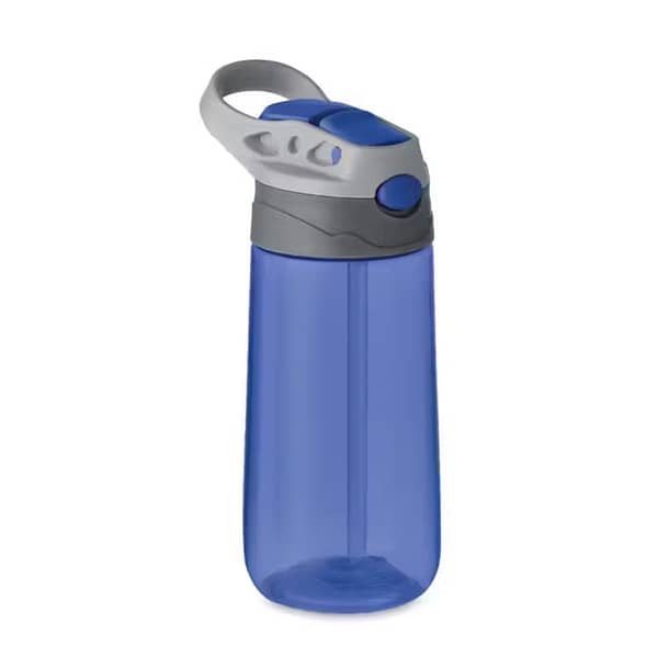 Water bottle with your logo SHIKU Water bottle with your logo SHIKU in Tritan™ which is BPA free. With silicone mouth piece on the lid. Capacity: 450 ml. Not suitable for carbonated drinks. Leak free.