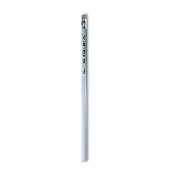 Pencil with logo STOMP Pencil with logo made out of natural wood with eraser. Available colors: Wood, White Dimensions: Ø0,7X19 CM Height: 19 cm Diameter: 0.7 cm Volume: 0.013 cdm3 Gross Weight: 0.006 kg Net Weight: 0.005 kg Depending on the surface we can use embroidery, engraving, 360° imprint or screen print.