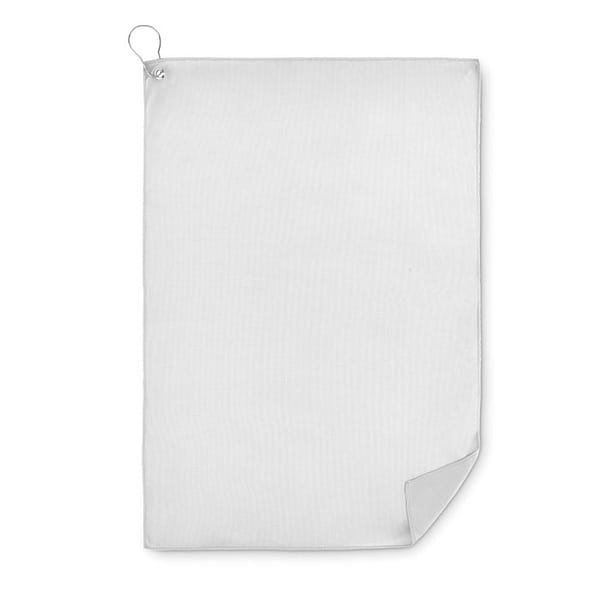 RPET golf towel with hook clip