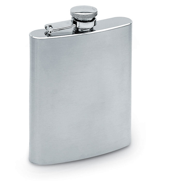 Whisky accessoire with logo SLIMMY FLASK Slim hip flask. Satin finish. Single layer. 175 ml capacity. Available color: Matt Silver Dimensions: 12X9X2CM Width: 9 cm Length: 12 cm Height: 2 cm Volume: 0.499 cdm3 Gross Weight: 0.12 kg Net Weight: 0.105 kg Magnus Business Gifts is your partner for merchandising, gadgets or unique business gifts since 1967. Certified with Ecovadis gold!