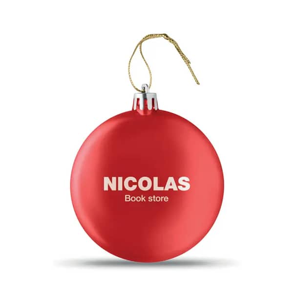 Christmas gadget bauble LIA BALL Rounded oblate shaped Christmas bauble in PP with metallic spray finish with ribbon hanger. Magnus Business Gifts is your partner for merchandising, gadgets or unique business gifts since 1967. Certified with Ecovadis gold!