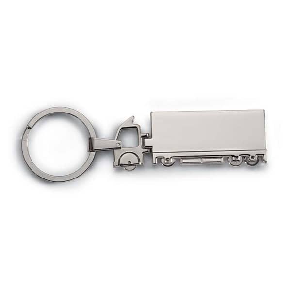 Gadget with logo Key ring TRUCKY Truck shaped metal key ring with logo. Individually packed in a carton gift box. Available color: Silver Dimensions: 10,5X2,8X0,4 CM Width: 2.8 cm Length: 10.5 cm Height: 0.4 cm Volume: 0.12 cdm3 Gross Weight: 0.051 kg Net Weight: 0.043 kg Magnus Business Gifts is your partner for merchandising, gadgets or unique business gifts since 1967. Certified with Ecovadis gold!