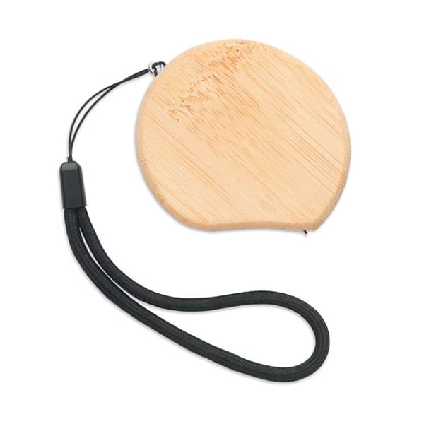 Gadget with Logo Measuring tape SOKUTAI 2M bamboo measuring tape with logo including wrist strap. A useful tool for measuring items with a natural touch thanks to the bamboo casing. Bamboo is a natural product, there may be slight variations in colour and size per item, which can affect the final decoration outcome. Available color: Wood Dimensions: 23,5X6X2CM Width: 6 cm Length: 23.5 cm Height: 2 cm Volume: 0.13 cdm3 Gross Weight: 0.059 kg Net Weight: 0.05 kg Magnus Business Gifts is your partner for merchandising, gadgets or unique business gifts since 1967. Certified with Ecovadis gold!