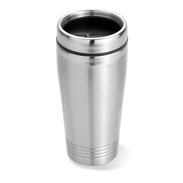 Tumbler with logo RODEODRIVE Double wall stainless steel Tumbler with black PP lid. Capacity: 400 ml. Available color: Matt Silver Dimensions: Ø8X18CM Height: 18 cm Diameter: 8 cm Volume: 1.894 cdm3 Gross Weight: 0.271 kg Net Weight: 0.204 kg Magnus Business Gifts is your partner for merchandising, gadgets or unique business gifts since 1967. Certified with Ecovadis gold!