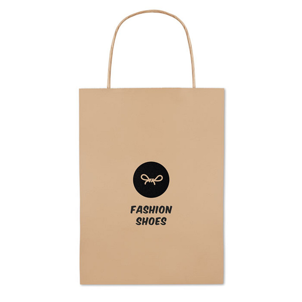 Gadget with logo Bag PAPER SMALL Small Gift paper bag with logo. 150 gr/mÂ². Available color: Beige, White Dimensions: 16X10X23CM Width: 10 cm Length: 16 cm Height: 23 cm Volume: 0.181 cdm3 Gross Weight: 0.029 kg Net Weight: 0.024 kg Magnus Business Gifts is your partner for merchandising, gadgets or unique business gifts since 1967. Certified with Ecovadis gold!