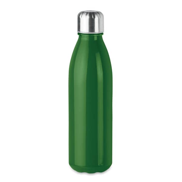 Water bottle with logo ASPEN GLASS Glass drinking bottle with stainless steel lid. Not suitable for carbonated drinks. Capacity: 650 ml. Leak free. Available color: Green, Transparent Grey, Red, Orange, Royal Blue, Transparent Blue, White, Transparent, Black Dimensions: Ø6.5X25CM Height: 26 cm Diameter: 6.5 cm Volume: 1.764 cdm3 Gross Weight: 0.44 kg Net Weight: 0.359 kg Magnus Business Gifts is your partner for merchandising, gadgets or unique business gifts since 1967. Certified with Ecovadis gold!