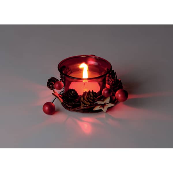 Christmas gadget with logo Glass candle BOUGIE Glass candle holder surrounded via ornaments. Presented in a carton and PVC box with ribbon and label. Available color: Red, White Dimensions: 6X4CM Width: 4 cm Length: 6 cm Volume: 0.507 cdm3 Gross Weight: 0.117 kg Net Weight: 0.086 kg Magnus Business Gifts is your partner for merchandising, gadgets or unique business gifts since 1967. Certified with Ecovadis gold!