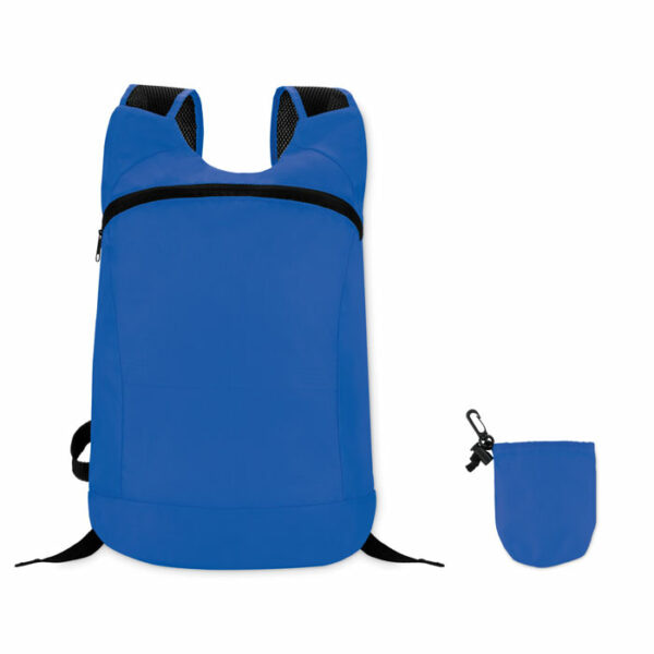 Sports bag with logo JOGGY Sports bag with logo in ripstop polyester Zippered front opening, mesh shoulder strap and detachable pouch. Available colors: Royal Blue, Black Dimensions: 29,5X11X42 CM Width: 11 cm Length: 29.5 cm Height: 42 cm Volume: 0.491 cdm3 Gross Weight: 0.087 kg Net Weight: 0.081 kg Depending on the surface we can use embroidery, engraving, 360° imprint or screen print.