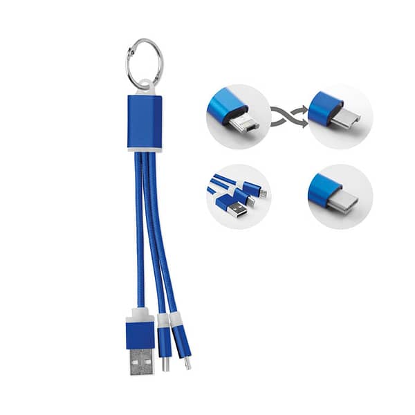 Charging cable with logo RIZO Charging cable with logo with key ring with 1A micro USB type C. Available colors: Royal Blue, Black, Silver Dimensions: 16X2,4X1,7 CM Width: 2.4 cm Length: 16 cm Height: 1.7 cm Volume: 0.068 cdm3 Gross Weight: 0.021 kg Net Weight: 0.02 kg Depending on the surface we can use embroidery, engraving, 360° imprint or screen print.