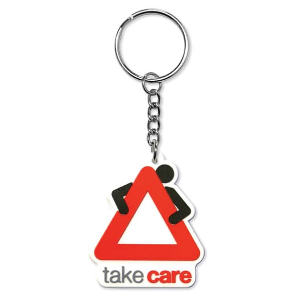 Flexible rubber key ring  Flexible rubber key ring. Very light material. Custom-made in every shape and many colors. Magnus Business Gifts anticipated on what society expects today: focus on corporate social responsibility.
