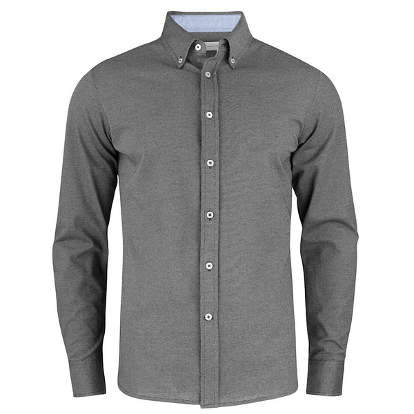 Shirt with logo in jersey material with an oxford look. Woven details on the inside of the collar and side slits. The men's version has a button down collar. Buttons in mother-of-pearl color. Adjustable cuffs. Magnus Business Gifts is your partner for merchandising, gadgets or unique business gifts since 1967. Certified with Ecovadis gold!