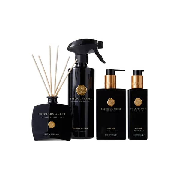 Rituals Gift Private Collection This luxury gift set is the perfect gift for a friend or family member, or just to treat yourself! The Private Collection Precious Amber gift box contains a selection of our most beautiful Home products: mini fragrance sticks 100 ml, hand soap 300 ml, hand balm 175 ml and interior perfume 500 ml. The aroma is made up of the scent of juniper and fresh cardamom. The spicy heart notes are mingled with luscious ylang ylang, followed by the additional notes of patchouli, vetiver and rich amber. Let the fragrance turn your room into a warm environment. Give the gift box a second life by storing photos, letters or other items. Magnus Business Gifts is your partner for merchandising, gadgets or unique business gifts since 1967. Certified with Ecovadis gold!