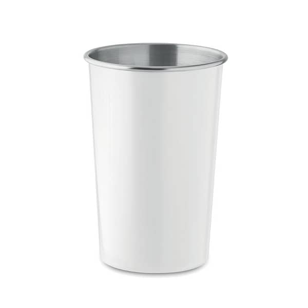 Recycled stainless steel cup