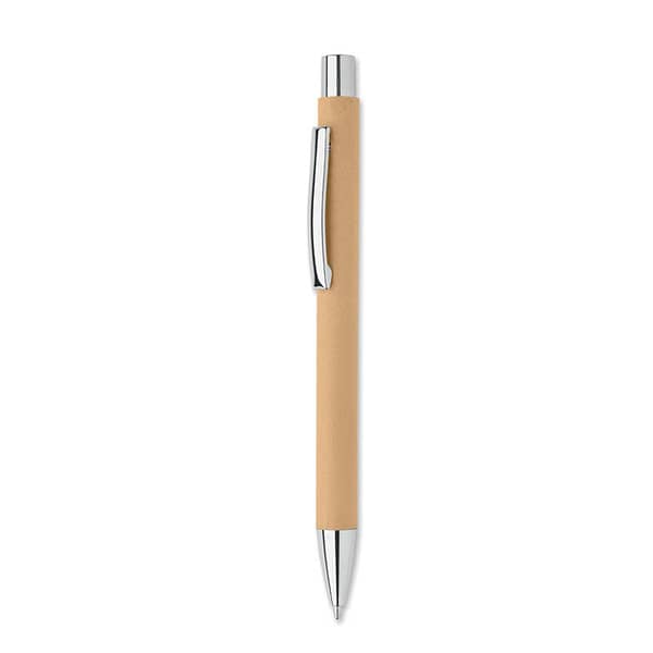 Recycled paper push ball pen