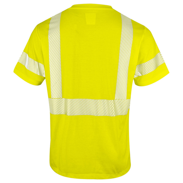 Projob T-Shirt with logo ISO20471 Class 3 Double-sided T-shirt in polyester-cotton. Cotton on the inside for increased wearing comfort. Sealed and segmented reflective strips with stretch from 3M Available color: Yellow Material: 65% polyester, 35% cotton, 180 g/m² Magnus Business Gifts is your partner for merchandising, gadgets or unique business gifts since 1967. Certified with Ecovadis gold!