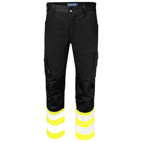 Projob Trousers with logo Trousers with great flexibility. Stretch insert in the crotch. Back pockets with flap and velcro closure Reinforced ruler pocket and spacious pockets for tools and knife button. D-ring for badge holder. Available color: Orange/ Black, Yellow/ Black, Yellow/ Navy Material 1: 65% polyester, 35% cotton - 245 g/m2 Material 2: 80% polyester, 20% cotton Material 3: 90% polyamide, 10% elastane Magnus Business Gifts is your partner for merchandising, gadgets or unique business gifts since 1967. Certified with Ecovadis gold!